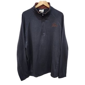 Ducks Unlimited Sweater Mens XXL Gray 1/4 Zip Pullover Ribbed Waffle Knit